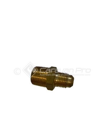 SAE BRASS FITTING MALE UNION 5/16 TUBE 3/8 BSPT