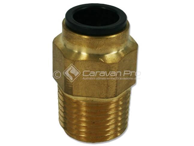 JOHN GUEST 12MM BRASS MALE STRAIGHT ADAPTOR