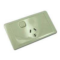 CMS SINGLE BEIGE 10 AMP POWER OUTLET
