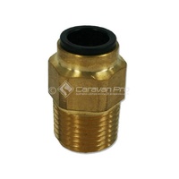 JOHN GUEST 12MM BRASS MALE STRAIGHT ADAPTOR