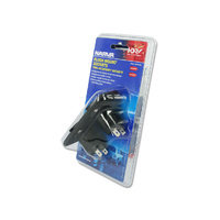 12V TWIN ACC SOCKET - NARVA BLACK