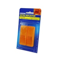 REFLECTOR AMBER ADHESIVE 70MM X 28MM - 2 PACK