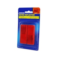 REFLECTOR RED ADHESIVE 70MM X 28MM - 2 PACK