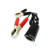 Narva 81034BL Battery Clips with 45 cm Lead & Accessory Socket – 10 A/12V Power Tap